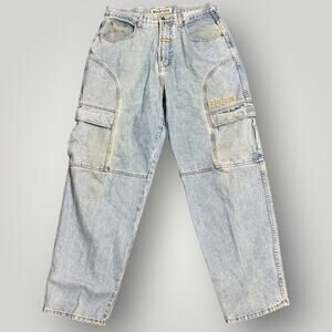 Vintage 90s BOSS Wide Leg Carpenter Jeans Men 34x31 Baggy Cargo Skater Y2K